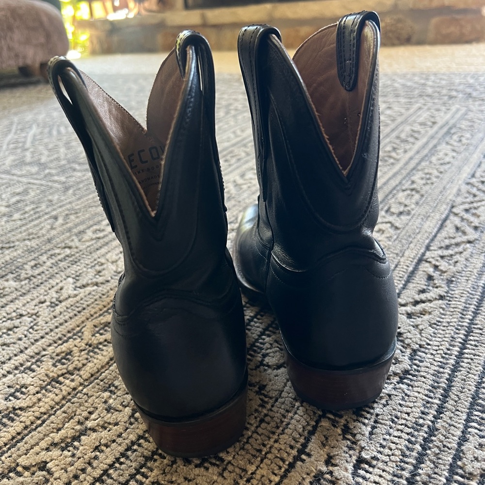Tecovas Black Leather Ankle Boots - Picture 8 of 10